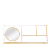 Nadia Wall Shelf with Mirror Golden